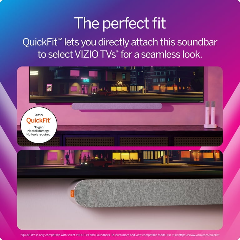 Open Box VIZIO MicMe 2.1 Karaoke Soundbar, 2 Wireless Microphones