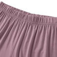 thumbnail image 6 of Tnhcen Women's Modal Pajama Set Short Sleeve Sleepwear Comfortable Loungewear Elastic Waist Shorts Set Soft Home Wear M-3XL Purple, 6 of 6