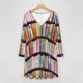 thumbnail image 4 of Bookworm Antique Book Library, Vintage Book Shelf Long Sleeve Dresses For Women Vintage Elegant Party Dress Oversized V-neck Dress S-8XL, 4 of 7