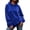 Blue, variant on DYTTDG Women’s Solid‑Color Velour Hoodie, Long Sleeve Drawstring Loose‑Fit Hoodie With Front Kangaroo Pocket, Soft Casual Loungewear Sweatshirt for Fall Winter Daily Outfits