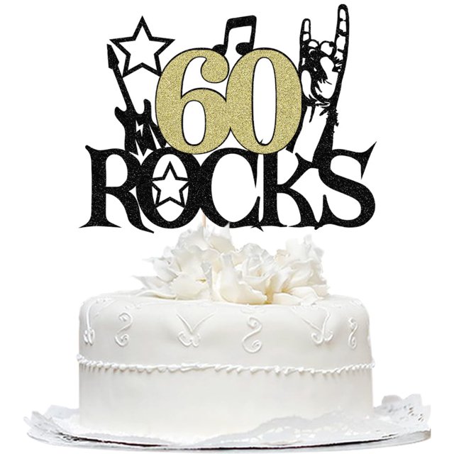 Tema rock'n'roll para guitarra Cake Topper Bekaterea 60 Rocks
