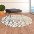 thumbnail image 6 of 16X16 Area Rug, Cream Color, Bed, Living Room, Round Carpet, Geometric Wool, Hand Tufted Rugs, 6 of 6