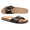 Black, variant on Womens Slide Sandals Chunky Heel Open Toe Platform Thick Sole Memory Cork Footbed Summer Beach