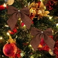 thumbnail image 5 of 10PCS Christmas Bows - Styles Fabric for Festive Tree Garland and Celebration, 5 of 8