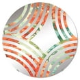 thumbnail image 2 of Designart "Expressive Collage of Geraniums: Blue and Orange" Geraniums Baptist Fan Round Wall Mirror - Floral Oval Printed Decorative Mirror - Multiple Color Options, 2 of 5