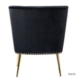 thumbnail image 4 of Velvet Accent Chair with Golden Legs, Comfortable Cushion Vanity Side Chair for Bedroom Living Room, BLUE, 4 of 9