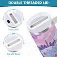 thumbnail image 5 of 40 oz Insulated Stainless Steel Tumbler Double Wall Stainless Steel Tumbler with 2-Way Drinking Whimsical Candyland Scene, 5 of 9
