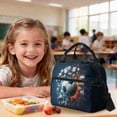 thumbnail image 4 of Kuiaobaty Football Print Kid Backpack with Lunch Bag for Teen Boy Insulated Lunch Box and Backpack with Bottle Holder Large Capacity School Bag Pencil Case for Travel Camping, 4 of 7