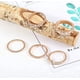 thumbnail image 5 of Xiao Hua Juego de 5 anillos apilables de oro rosa con cristales, 5 anillos brillantes, joyería bohemia vintage (9), 5 of 5