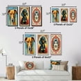 thumbnail image 4 of Designart "Retro Illustration of a Courteous Dog I" Animals Dog Framed Wall Art Set Of 3 - Brown Dog Frame Gallery Wall Set For Home Decor, 4 of 6