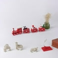 thumbnail image 5 of Wooden Christmas Train under $5! Cagogo Wooden Christmas Train Set, Colorful Assemble Style Train Decor, Tabletop Holiday Decoration for Home, Office, Festive Winter Village Scene, Gift Idea, 5 of 6