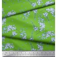 thumbnail image 3 of Soimoi Green Georgette Viscose Fabric Leaves & Orchids Floral Fabric Prints By Yard 42 Inch Wide, 3 of 3