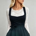 thumbnail image 5 of Landzoo Women'S T-Shirt Floral Sheer Lace Long Sleeve Crew Neck Tops Summer Casual Women Tees Size XL White, 5 of 6