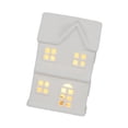 thumbnail image 4 of Figuras de casas de pueblo navideñas de cerámica, escenas en miniatura, casas de invierno LED para Estilo B, 4 of 9