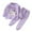 Purple, variant on CYRBOKO Girls Thermal Sets, Elastic Waist Long Sleeve Cotton Comfy Kids Loungewear Pink Size 7-8 T