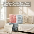 thumbnail image 6 of HonorHut Faux Fur Throw Pillow Covers Boho Lumbar Cushion Cover Double Sided Soft Plush Pillow Cover Decorative Pillowcases 20x20Inch Pack of 2 Gray, 6 of 7