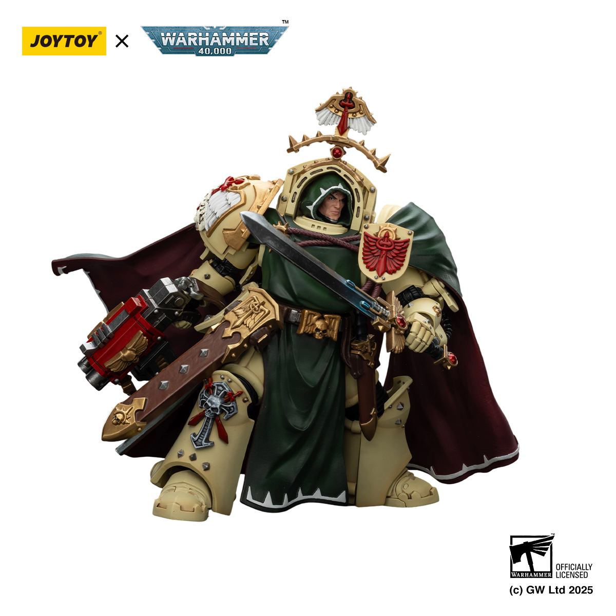[IN STOCK] JOYTOY Warhammer 40K 1/18 Action Figures Dark Angels Belial Grand Master of The Deathwing With the Sword of Silence and Storm Bolter