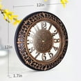 thumbnail image 5 of VOCOO 12'' Wall Clock Retro Silent Large Vintage Clocks Decorative for Kitchen Living Room Bedroom - Coppery, 5 of 12