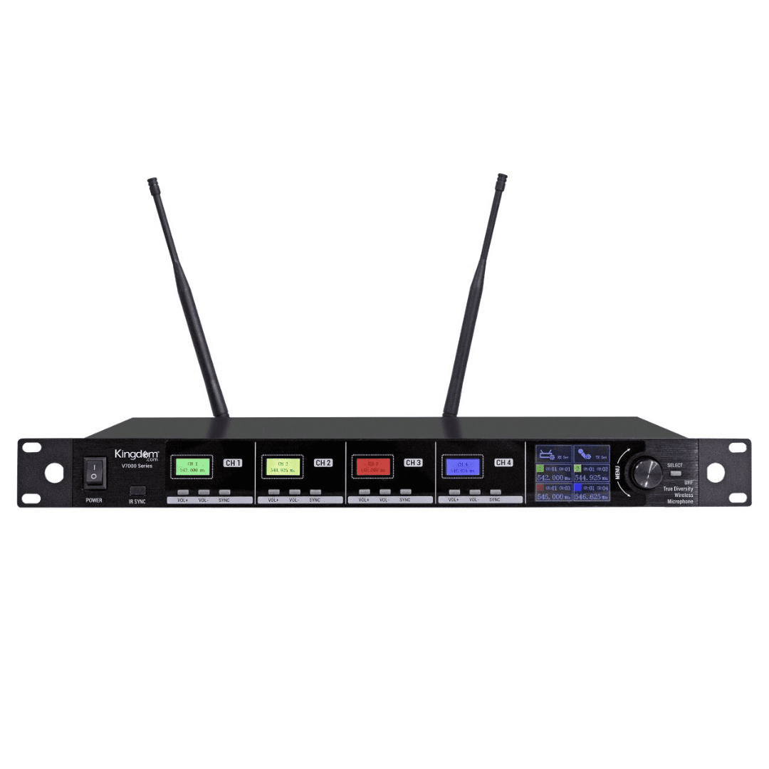 Kingdom SYS70004H 4-Channel UHF Wireless Handheld Microphone System
