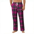 thumbnail image 2 of CharmCyan Womens Plaid Lounge Pants Soft Drawstring Waist Pajama Bottoms Relaxed Fit Sleepwear for Home Casual Comfort Red L, 2 of 2
