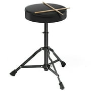 Gammon Percussion 5pc Adult Drum Set - Full Size Beginner Kit w/ Stool & Stands - Blue