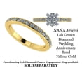 thumbnail image 3 of Nana Lab Created CVD Diamond Wedding Anniversary Band 1/5ctw 10kt Yellow Gold Size 10, 3 of 7
