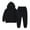 Black, variant on Kids Sweaters 2Pcs Outfits Kids Sports Tracksuits Long Sleeve Pullover Hoodies Sweatshirt and Sweatpants Fall Winter Suit Fleece Lined Shirts For Girls Khaki 6-7T