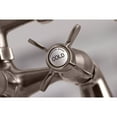 thumbnail image 2 of Kingston Brass KS288SN Essex 7" Center Deck-Mount Clawfoot Tub Faucet with Hand Shower, Brushed Nickel, 2 of 6