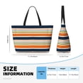 thumbnail image 4 of Easygdp Colorful Pastel Stripes Bolsa de Viaje de Playa de Gran Capacidad, Bolsa Tote Perfecta para la Playa, Escapadas de Fin de Semana y Viajes, 4 of 7