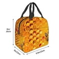 thumbnail image 3 of Sikiie Bees on Hive Honeycomb Lunch Bag for Women & Men Adult Insulated Lunch Box, Food Lunch Containers Lunch Tote Bags for Work, Travel, Outdoor, 3 of 8
