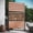 Brown-1 panel-Louvered, variant on Modern Shade 6x4 ft Louvered Cedar Privacy Fence Panel Adjustable Screen for Outdoor Deck