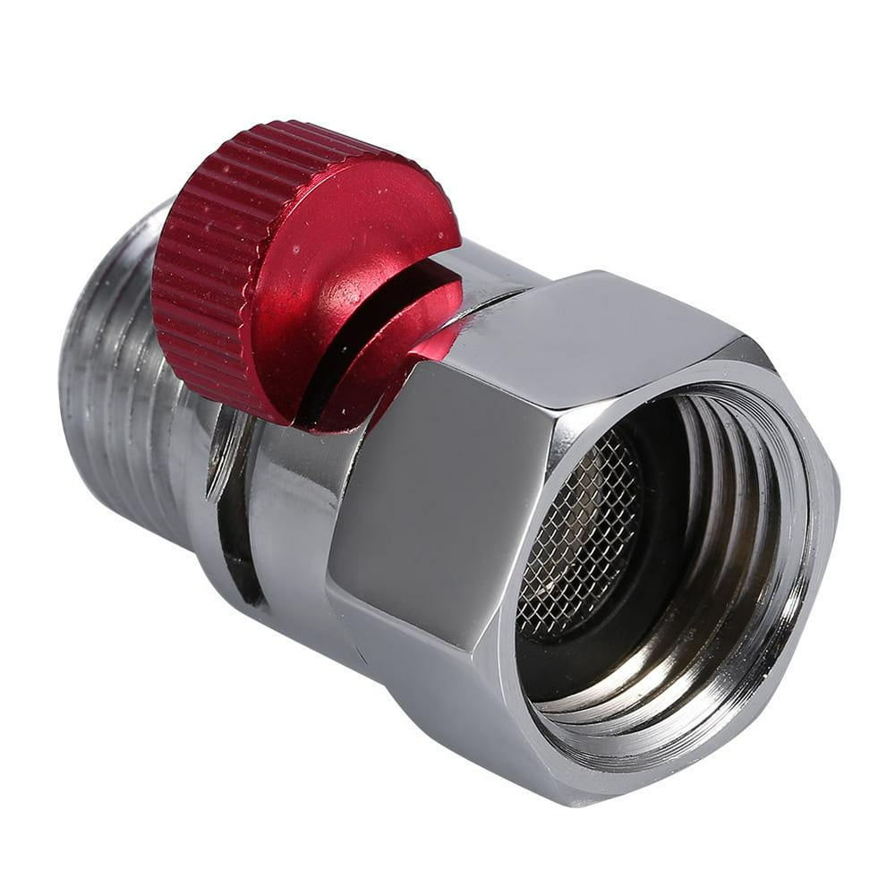 Tebru Shower Head Valve, 1/2in Flow Contol Shut OFF Water Saver Valve
