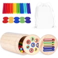 thumbnail image 1 of Juguetes Montessori para Niños de 1-3 Años | Juguetes Educativos para Clasificar Colores | Juegos Sensoriales para Desarrollar Motricidad Fina (Pieza Redonda + Palo Redondo), 1 of 3