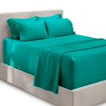 thumbnail image 1 of Juego de sábanas Hearth & Harbor Twin XL con bolsillos extra profundos en color verde azulado, 1 of 8