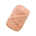 thumbnail image 1 of Hilo grueso, hilo voluminoso, hilo tubular jumbo para crochet, almohada y tapiz. naranja claro, 1 of 9