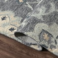 thumbnail image 3 of LR Home Wade 2' x 3' Dark Gray/Blue Floral Wool Indoor Area Rug, 3 of 6