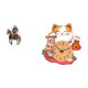 thumbnail image 5 of Reloj de pared acrílico con forma de gato caballero, adorno silencioso, centro de mesa, decoración para el hogar, impermeable, regalo para niños, ofic, 5 of 8