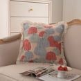 thumbnail image 2 of Fundas de almohadas para sofá, almohadas de algodón con volantes a rayas de 18 x 18 pulgadas para sala de estar, funda de almohada bohemia con cremallera o lindas almohadas para exteriores, 2 of 5