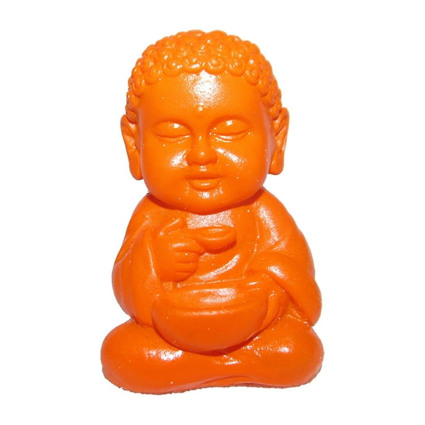 Pocket Buddha Mini Orange Health Figure Figurine Made Of Environmentaly Friendly Atbc Pvc By Love My Buddha Walmart Com