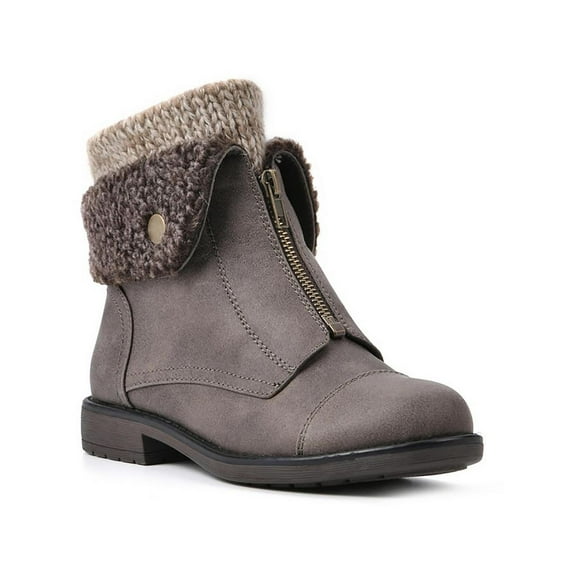 Cliffs by White Mountain Womens Duette Faux Fur Cold Weather Ankle Boots