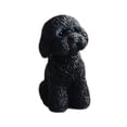 thumbnail image 3 of Figura de perro en miniatura, adorno de escritorio de resina, linda decoración para tablero de automóvil. negro en cuclillas, 3 of 9
