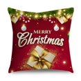 thumbnail image 1 of Fundas de almohada de Navidad para sofá, decoración del hogar, corona de Adviento, adorno de bolas, regalos de Navidad, 40/45/50cm, 1 of 4