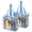 Sky Blue, variant on Clear Tote Bag Stadium Approved 12x12x6, 2 Pack Heavy Duty PVC Clear Tote with Zipper for Concerts, Work & School, Pink