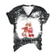 thumbnail image 3 of Pntutb Mujeres Casual Loose Christmas Elk Cuello en V Camisetas de manga corta Hombres Mujeres tops Pntutb Pntutb-8721, 3 of 6
