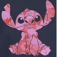 thumbnail image 2 of Junior's Lilo & Stitch Heart Filled Stitch Graphic Tee Navy Blue Small, 2 of 3