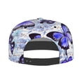 thumbnail image 4 of Daiia Butterflies print Flat Bill Hats Flat Brim Trucker Cap Baseball Cap Adjustable Classic Low Profile Hat Unconstructed Plain Cap, 4 of 9
