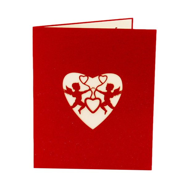 BRIGHTFUFU 1pc 3D Tarjetas de bendición amorosas Tarjetas de felicitación Memos Postales de diseño en forma de corazón