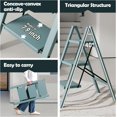 thumbnail image 4 of 3 Step Ladder,Aluminum Lightweight Folding 3 Step Stool with Anti-Slip Wide Pedal,330lbs Capacity Step Ladder for Household,Kitchen,Office - Serene Blue, 4 of 16