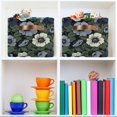thumbnail image 6 of Yayeee 2 Pack Canvas Storage Basket with Handles for Shelves Fabric Bins Closet Organizer, Dark Floral, 6 of 8
