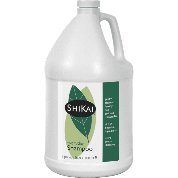 ShiKai Everyday Gentle Cleansing Shampoo, 1 Gallon | Extra Mild Low Detergent Formula | With Aloe Vera | Plant-Based Daily Shampoo for All Hair Types | Healthy, Soft & Shiny Hair Care